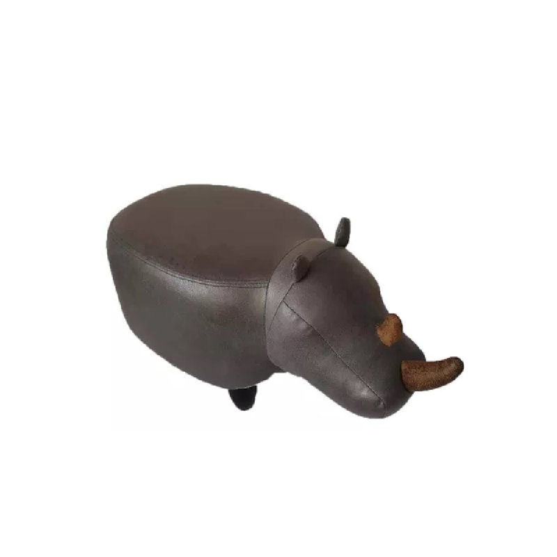 Gardeco Footstools 35Cm Wide Faux Leather Animal Print Footstool